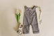 Dark Grey Striped Baby Romper – Soft Linen by Babe Basics