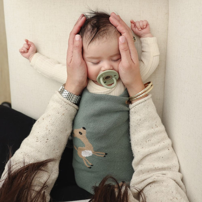 Deer Knit Cotton Swaddle Blanket – Cozy & Cute by Bleu La La