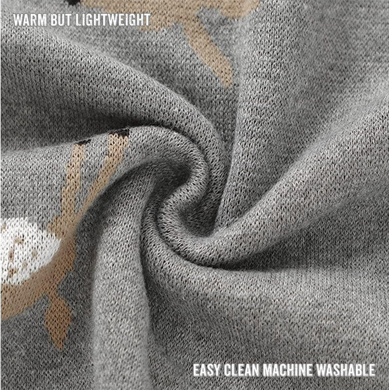 Deer Knit Cotton Swaddle Blanket – Cozy & Cute by Bleu La La