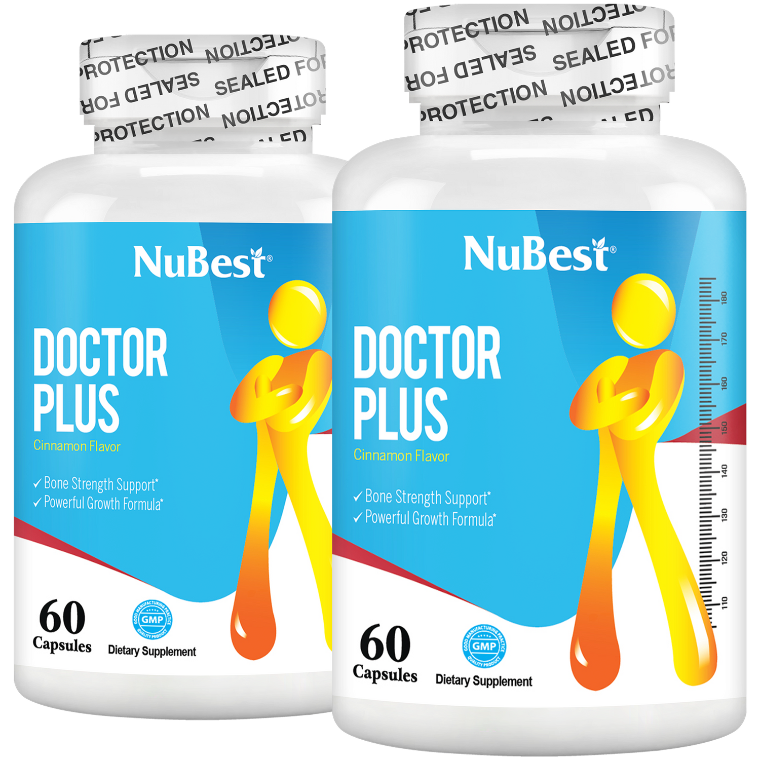Doctor Plus Growth Support for Kids & Teens – Height, Bone & Immune Health | 60 Capsules by NuBest Nutrition