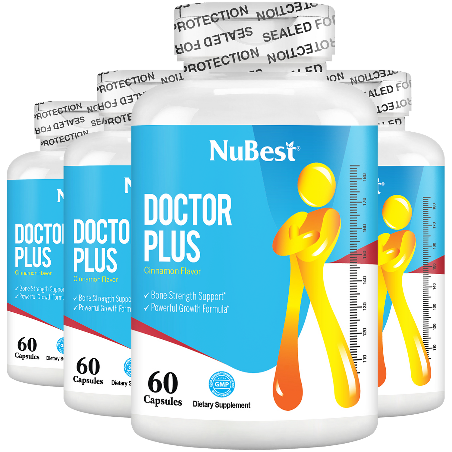 Doctor Plus Growth Support for Kids & Teens – Height, Bone & Immune Health | 60 Capsules by NuBest Nutrition