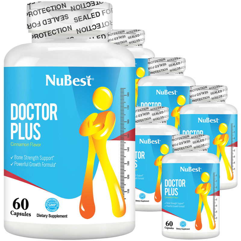 Doctor Plus Growth Support for Kids & Teens – Height, Bone & Immune Health | 60 Capsules by NuBest Nutrition