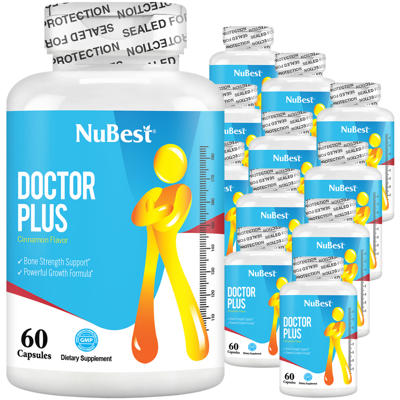 Doctor Plus Growth Support for Kids & Teens – Height, Bone & Immune Health | 60 Capsules by NuBest Nutrition