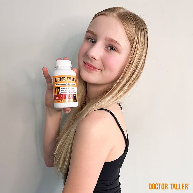 Doctor Taller Height Support for Kids (8+) & Teens – Bone Growth & Development | 60 Vegan Capsules by NuBest Nutrition