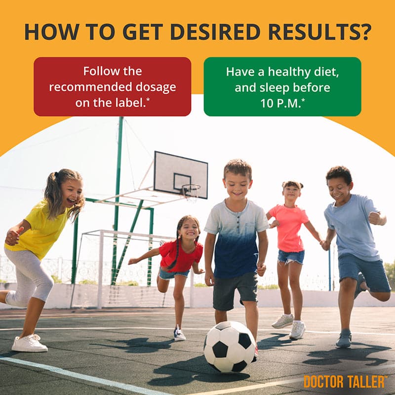 Doctor Taller Kids Grape Multivitamins (Ages 2–9) – Daily Immune & Growth Support | 90 Vegan Chewables by NuBest Nutrition