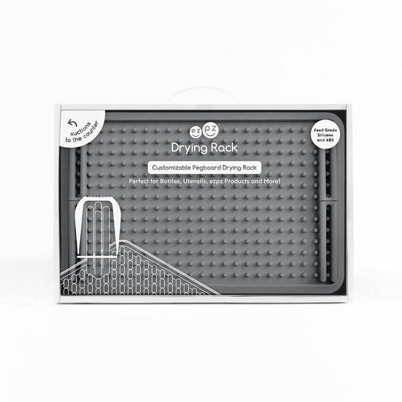The Drying Rack in Gray by ezpz / Odor-Resistant, 100% Silicone Drying Rack #color_gray