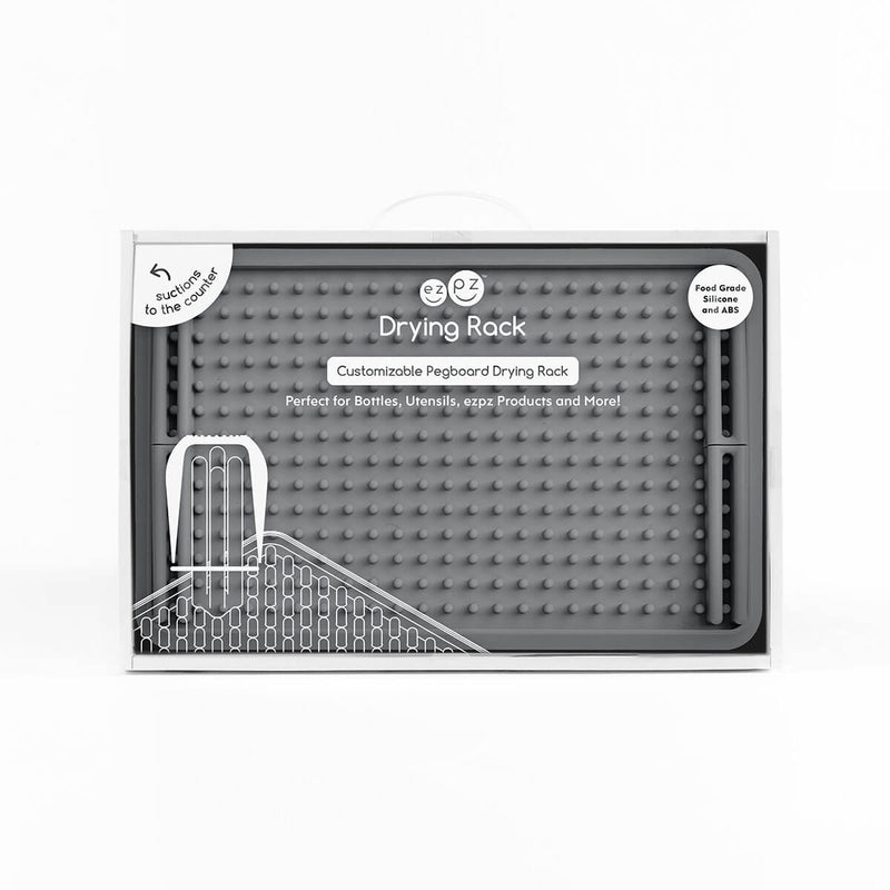 The Drying Rack in Gray by ezpz / Odor-Resistant, 100% Silicone Drying Rack #color_gray