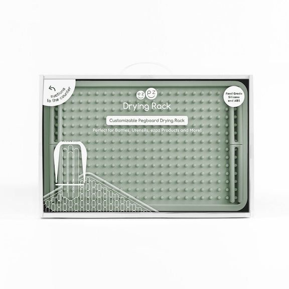 The Drying Rack in Sage by ezpz / Odor-Resistant, 100% Silicone Drying Rack #color_sage