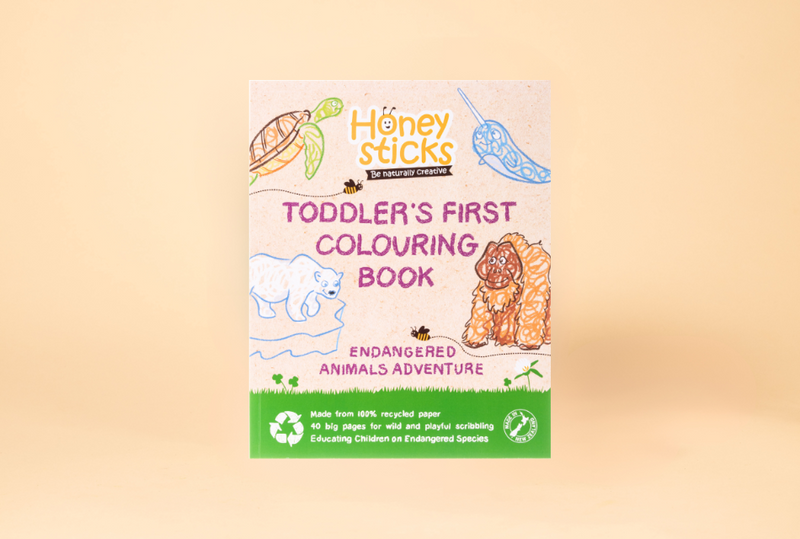 Endangered Animals Coloring Book – Eco Art for Toddlers (Ages 3+) by Honeysticks USA
