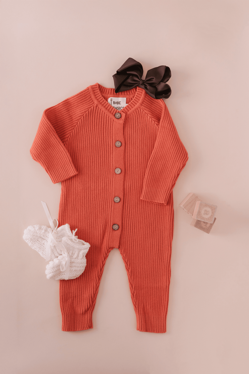 Everyday Ribbed Baby Romper – Cozy & Cute Fall Essential by Babe Basics