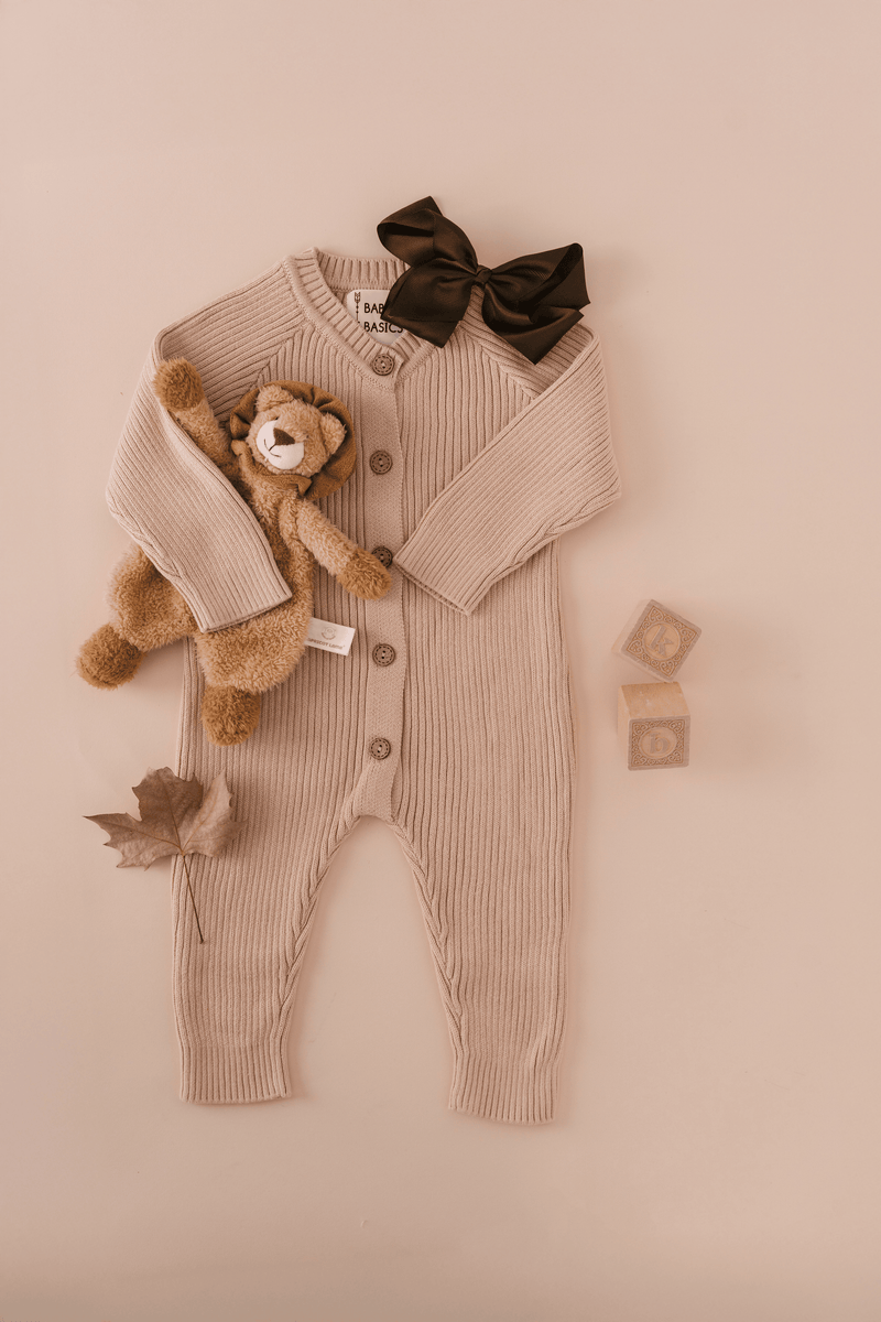 Everyday Ribbed Baby Romper – Cozy & Cute Fall Essential by Babe Basics