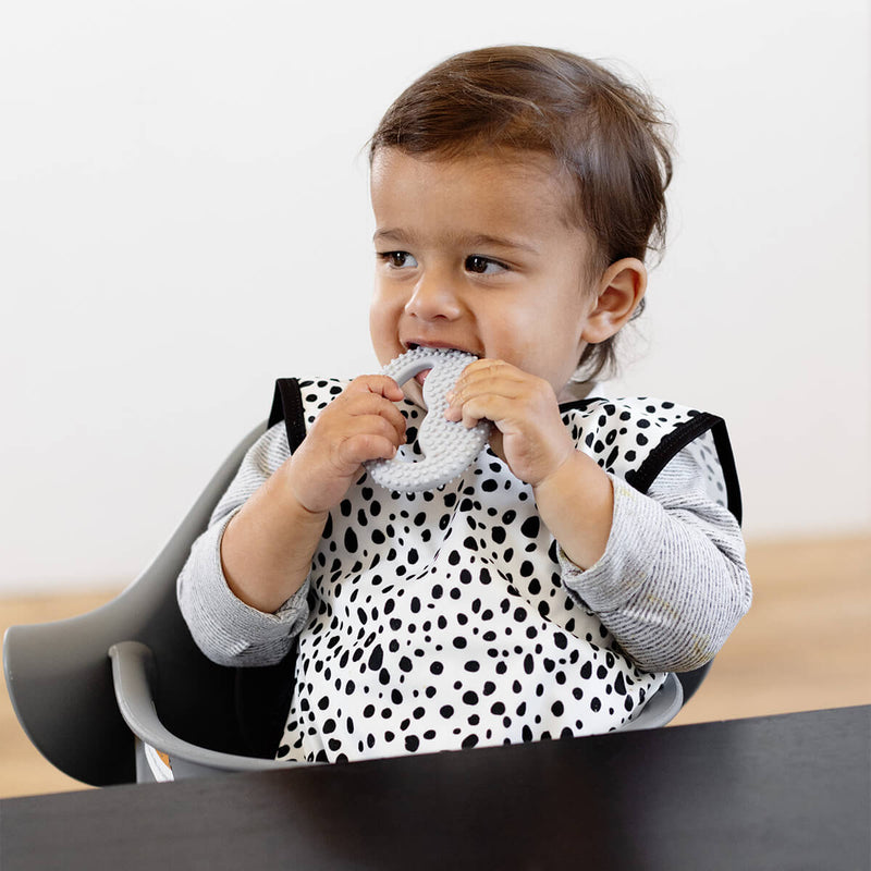 ezpz oral development tools in pewter light gray / silicone teethers for motor skill development #color_pewter