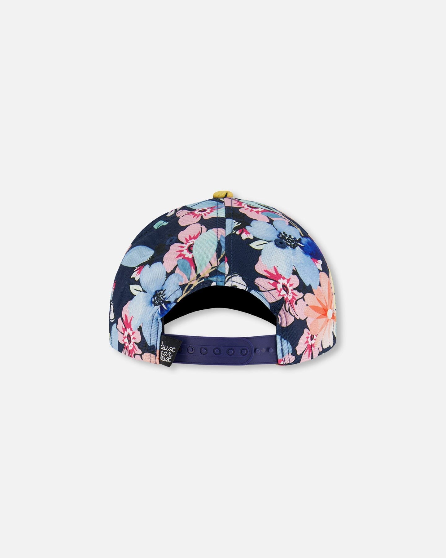 Floral Adventure Kids Cap – Navy, Pink & Yellow by Deux par Deux