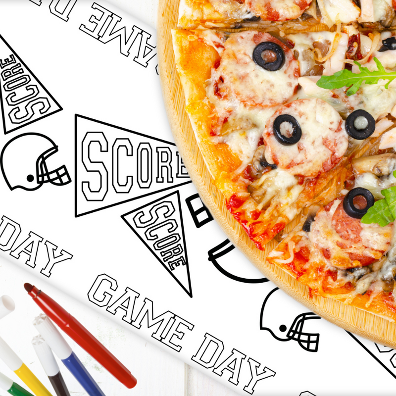Football Coloring Table Runner