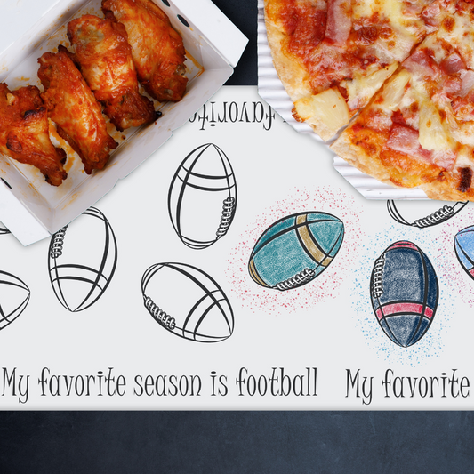Football Coloring Table Runner