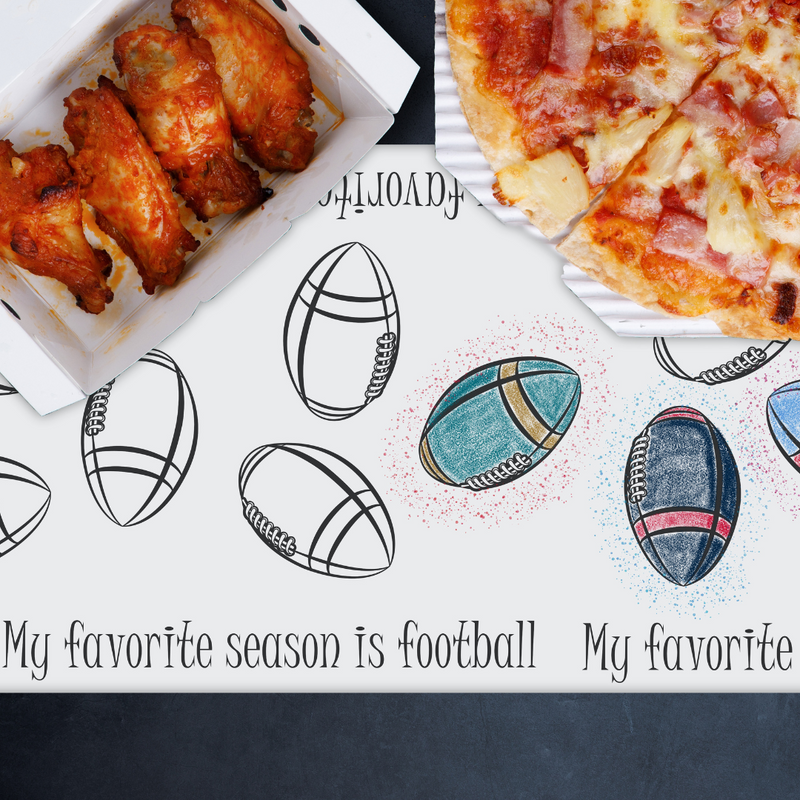 Football Coloring Table Runner