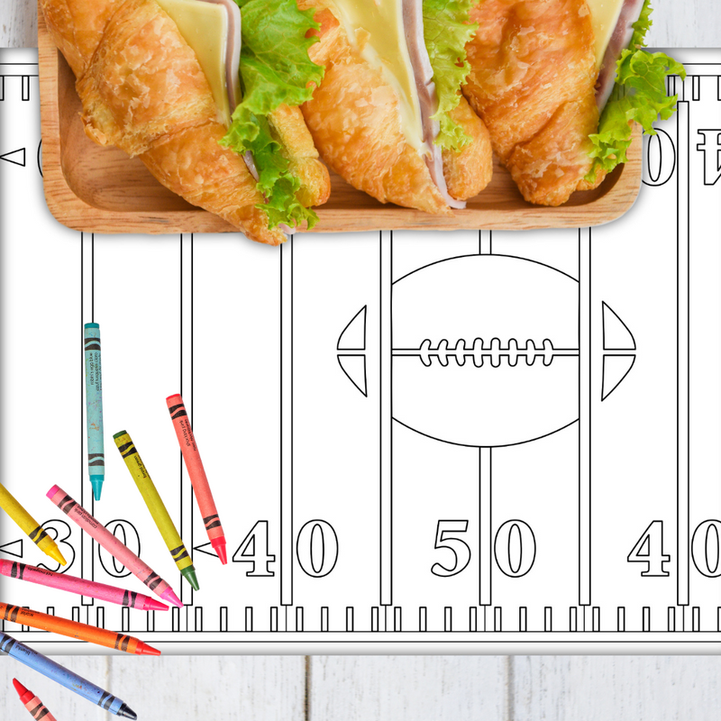 Football Coloring Table Runner
