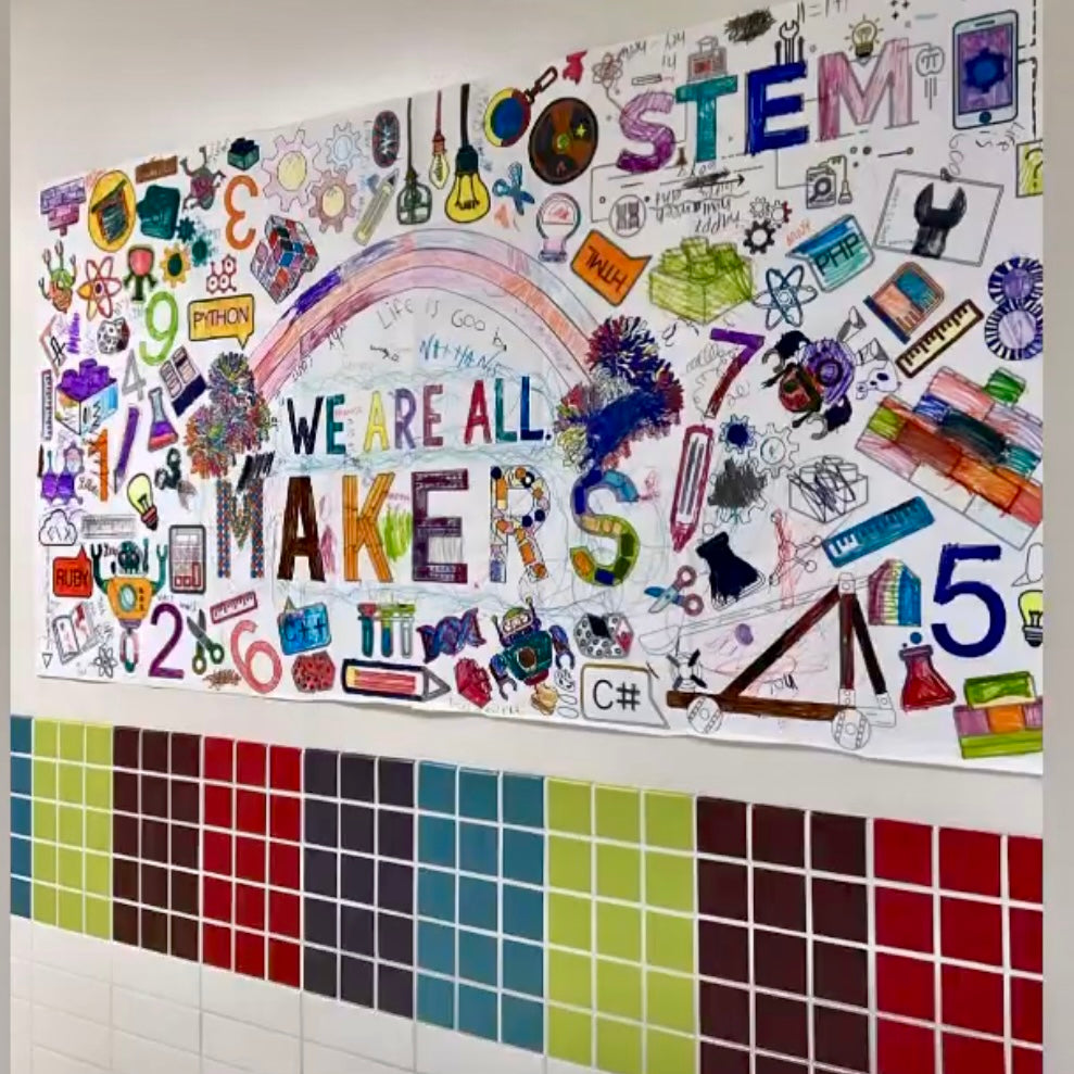 STEM learning coloring activity back to school sign first day of school classroom fun