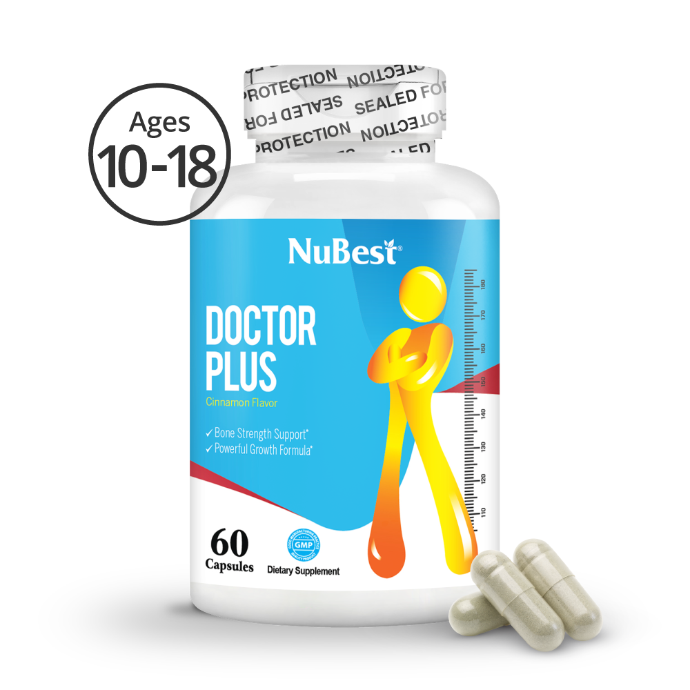 Growth Support for Kids & Teens – Height, Bone & Immune Health | 60 Capsules by NuBest Nutrition