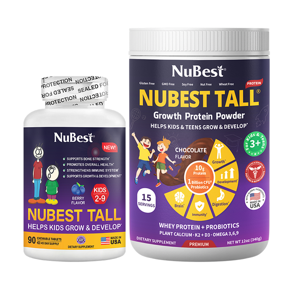 Growth & Wellness Support for Kids and Teens – Tall Kids & Pro Duo by NuBest Nutrition