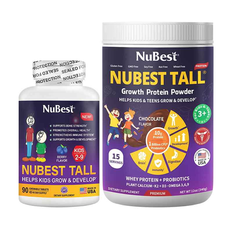 Growth & Wellness Support for Kids and Teens – Tall Kids & Pro Duo by NuBest Nutrition
