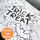 Halloween Coloring Table Runner