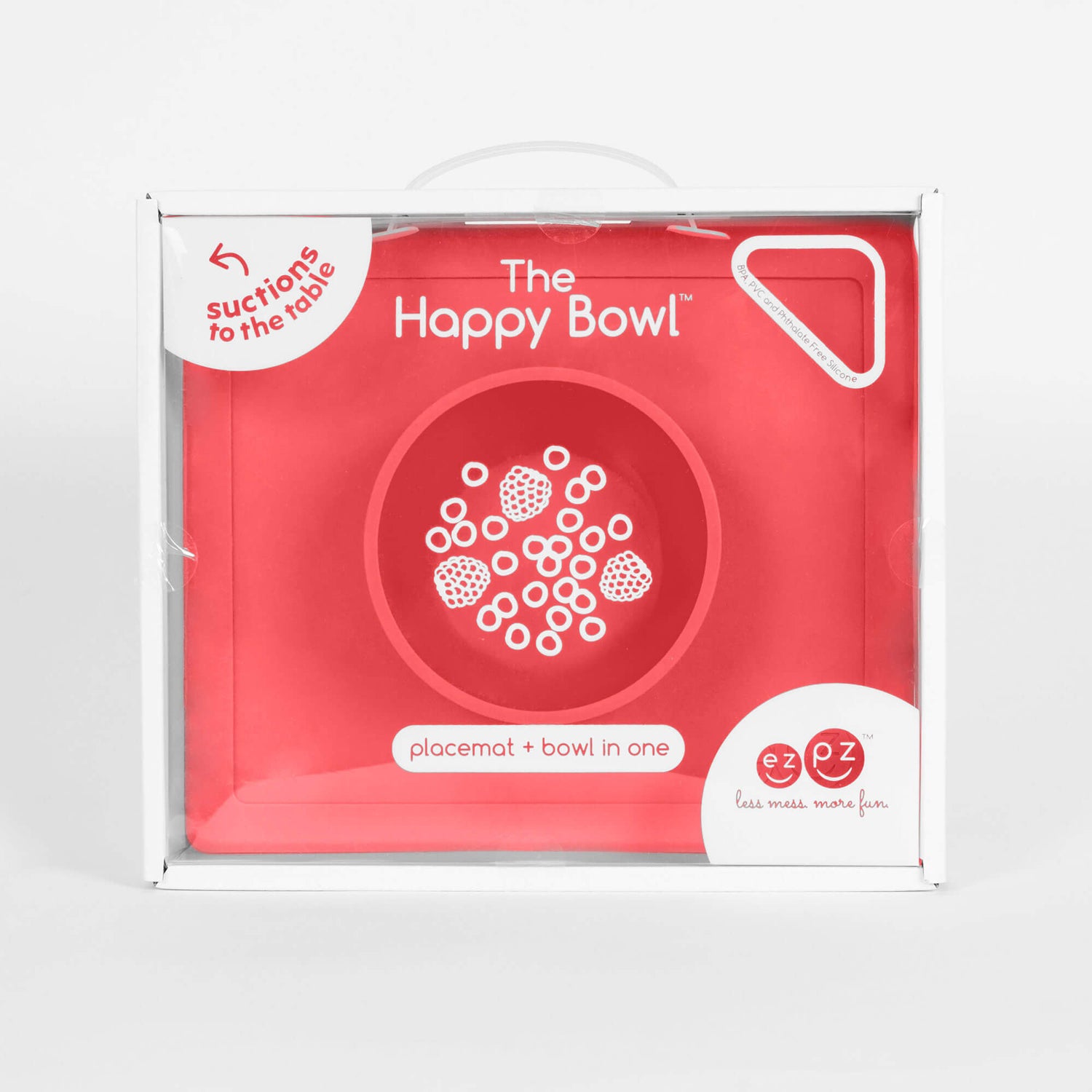 Happy Bowl in Coral by ezpz / The Original All-In-One Silicone Plates & Placemats that Stick to the Table #color_coral / Happy Bowl – Self-Feeding Made Simple for Babies & Toddlers by ezpz