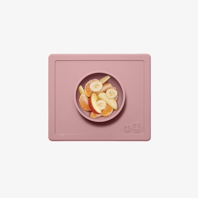 Happy Bowl in Blush by ezpz / The Original All-In-One Silicone Plates & Placemats that Stick to the Table #color_blush / Happy Bowl – Self-Feeding Made Simple for Babies & Toddlers by ezpz