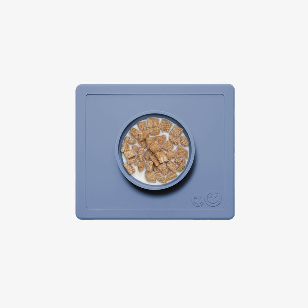 Happy Bowl in Indigo by ezpz / The Original All-In-One Silicone Plates & Placemats that Stick to the Table #color_indigo / Happy Bowl – Self-Feeding Made Simple for Babies & Toddlers by ezpz