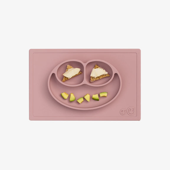Happy Mat in Blush by ezpz / The Original All-In-One Silicone Plates & Placemats that Stick to the Table #color_blush