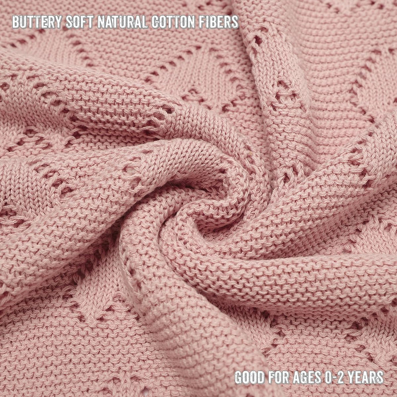 Heart Knit Organic Cotton Baby Blanket – Cozy Comfort