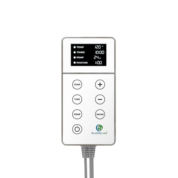 LED Extra Power Heat Photon and PEMF 8-Prong Controller for TAJ Queen & King InfraMat Pro® with 110V and 220V compatibility and built-in safety features