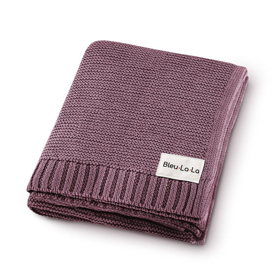 Heritage Knit Baby Blanket – 100% Organic Cotton Swaddle by Bleu La La