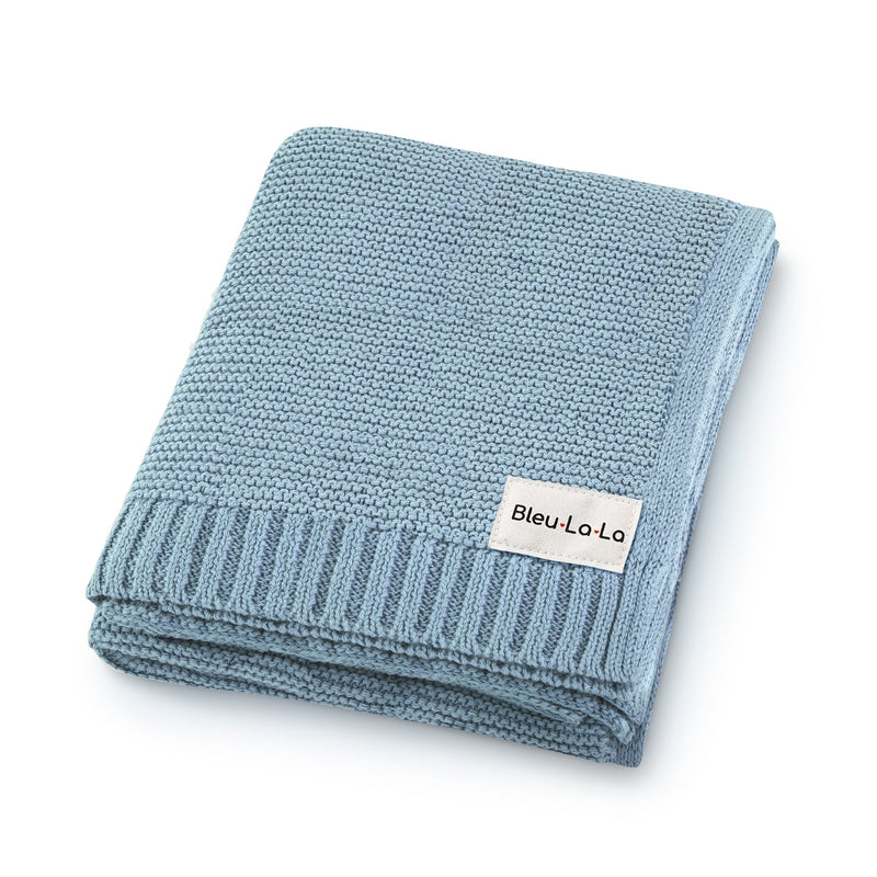 Heritage Knit Baby Blanket – 100% Organic Cotton Swaddle by Bleu La La