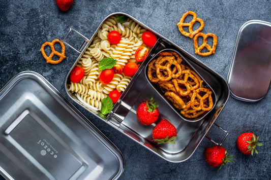 Stainless Steel 2-Compartment Leak-Proof Lunch Box with Removable Divider – 50 oz