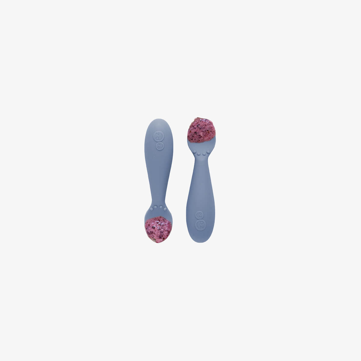 The Tiny Spoon in Indigo by ezpz / Small, Sensory Silicone Spoon for Babies #color_indigo / Indigo Baby-Led™ Tiny Spoons – First Feeding Spoons for Independent Littles 