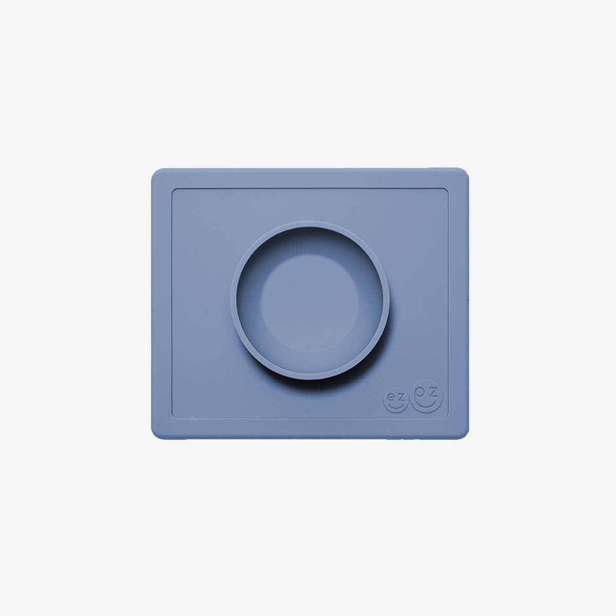 Happy Bowl in Indigo by ezpz / The Original All-In-One Silicone Plates & Placemats that Stick to the Table #color_indigo / Happy Bowl – Self-Feeding Made Simple for Babies & Toddlers by ezpz