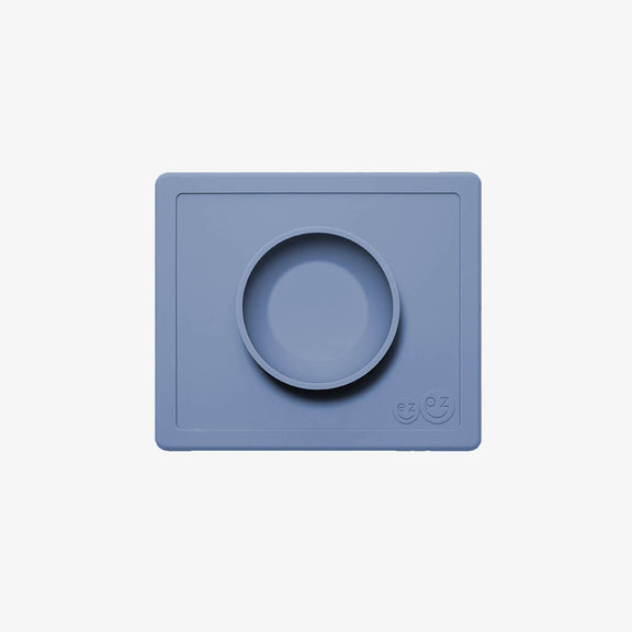 Happy Bowl in Indigo by ezpz / The Original All-In-One Silicone Plates & Placemats that Stick to the Table #color_indigo / Happy Bowl – Self-Feeding Made Simple for Babies & Toddlers by ezpz