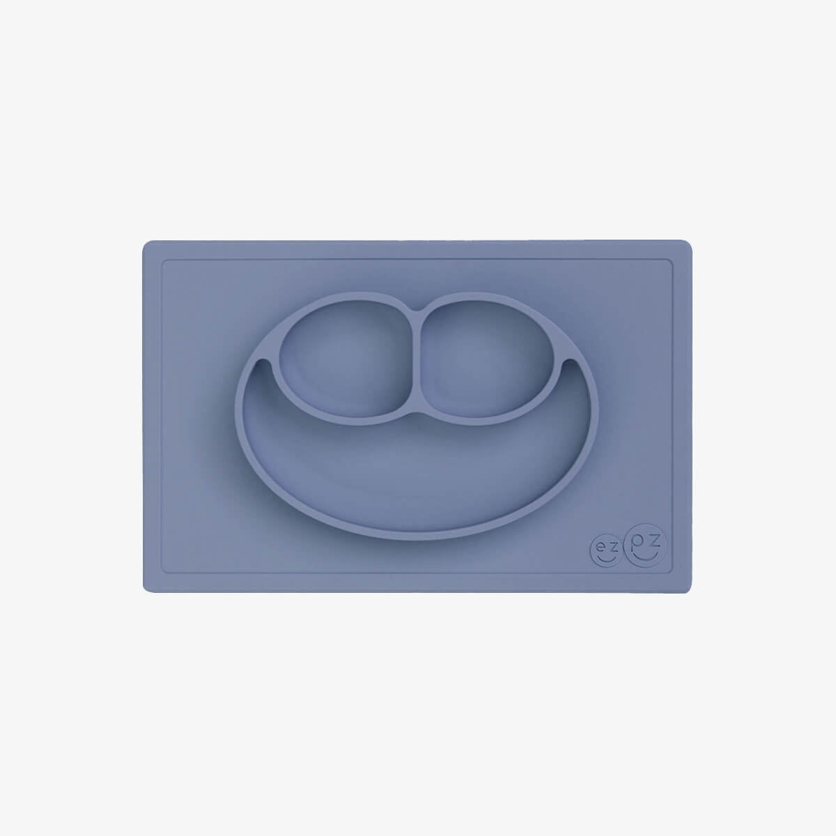 Happy Mat in Indigo by ezpz / The Original All-In-One Silicone Plates & Placemats that Stick to the Table #color_indigo