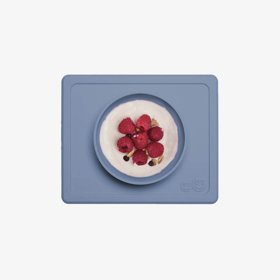 Mini Bowl in Indigo by ezpz / The Original All-In-One Silicone Plates & Placemats that Stick to the Table #color_indigo