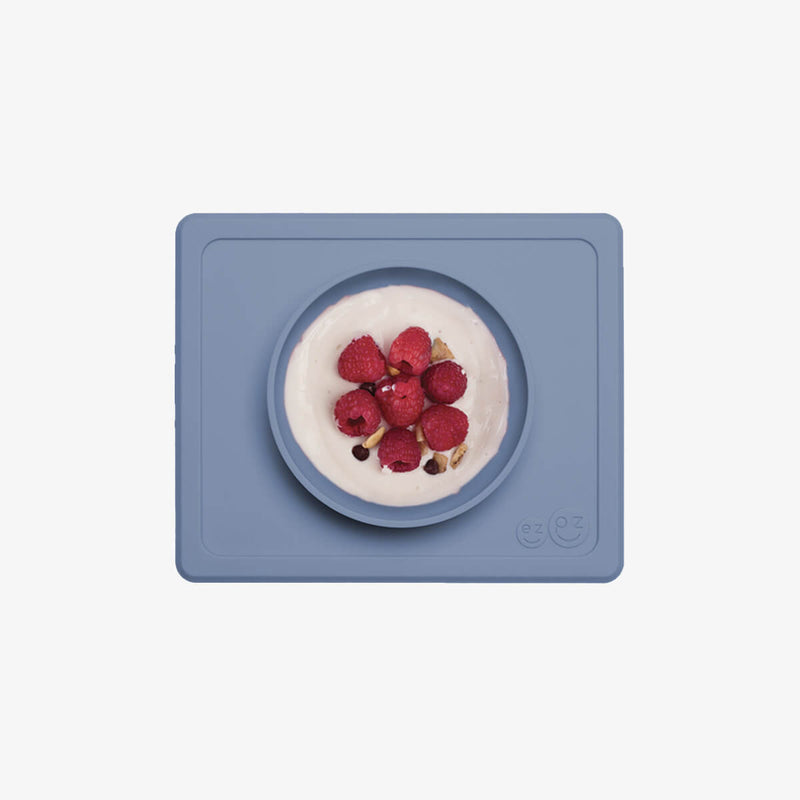 Mini Bowl in Indigo by ezpz / The Original All-In-One Silicone Plates & Placemats that Stick to the Table #color_indigo