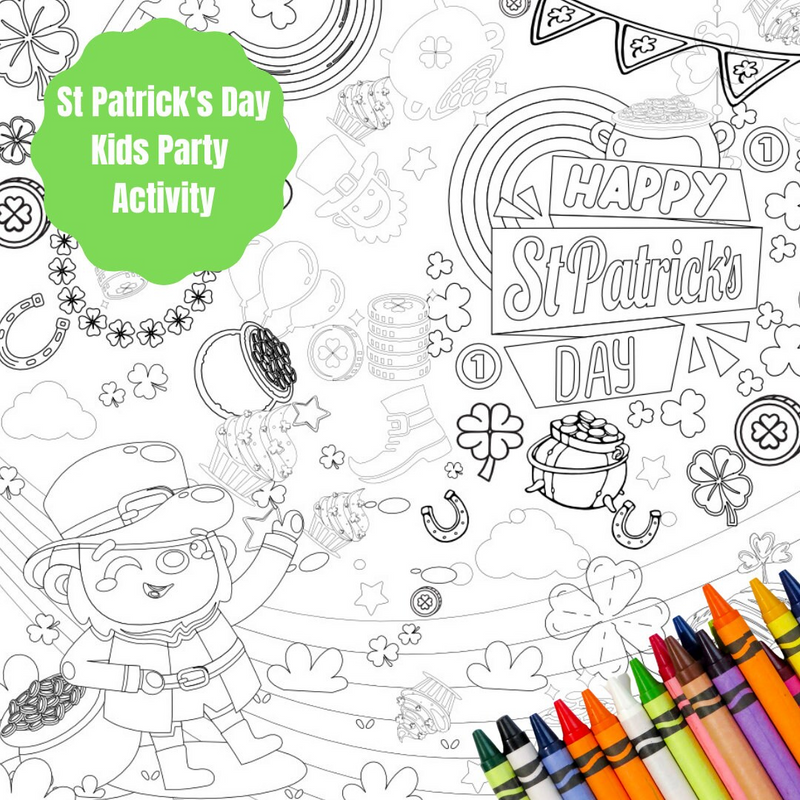 St. Patrick’s Day Coloring Tablecloth
