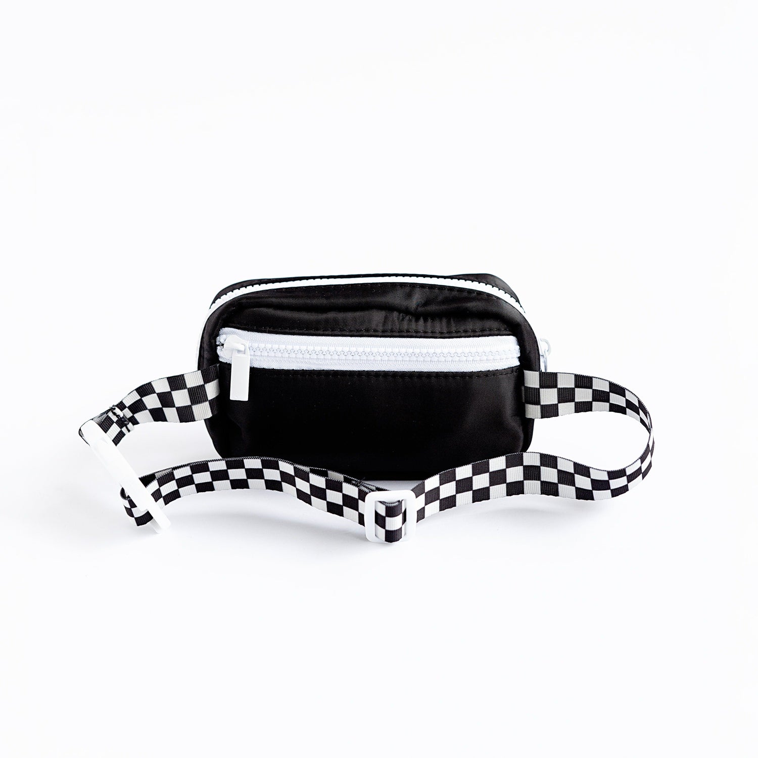 Kids Adjustable Check Strap Black Belt Bag by Big Little Wish