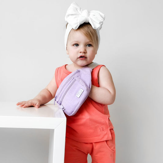 Kids Belt Bag – Lavender | Toddler & Girls Fanny Pack by Big Little Wish