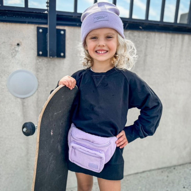 Kids Belt Bag – Lavender | Toddler & Girls Fanny Pack by Big Little Wish