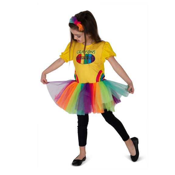 Kids Crayon Box Costume Pretend Play Dress Up America