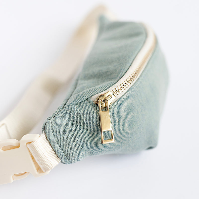 Kids Denim Fanny Pack – Adjustable Waist Bag by Big Little Wish