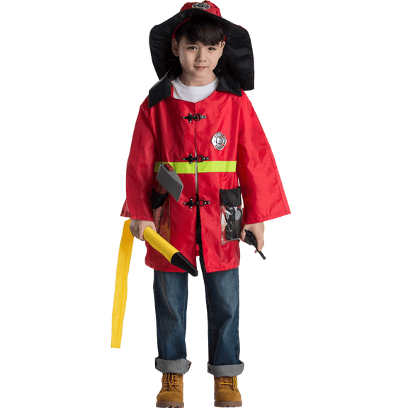 Kids Fire Fighter Role Play Costume Set Pretend Play Dress Up America