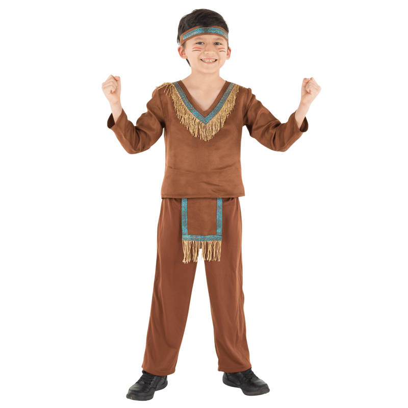 Kids Indian Boy Costume Pretend Play Dress Up America