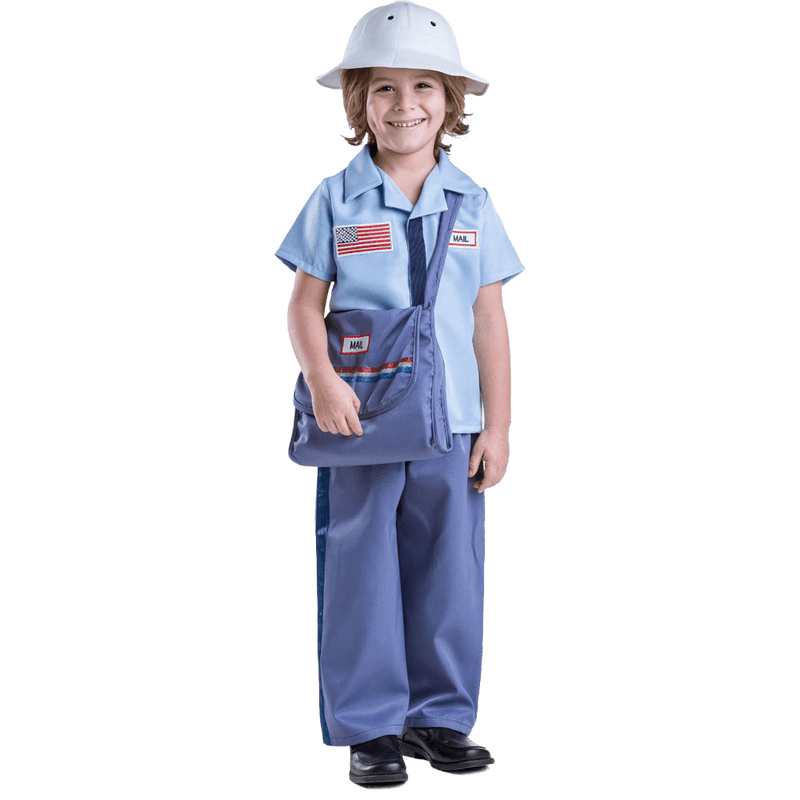 Kids Mailman Costume Pretend Play Dress Up America